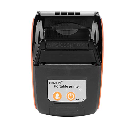 Zunate Etikettendrucker, Bluetooth 4.0 203DPI 50-89,9 mm/s Thermodrucker Tragbarer USB-Versand Etikettenbeleg Taxi Rechnungsdrucker, Unterstützung mehrerer Systeme(orange EU) von Zunate