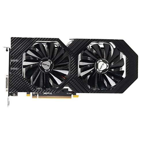 Zunate Für Radeon RX 590-Grafikkarte, 8 GB GDDR5 256-Bit-Spielegrafikkarte Für PC-Computer, HDMI, PCI Express 3.0 X16, Zwei Lüfter mit Kupferrohr, Schnelle Wärmeableitung von Zunate