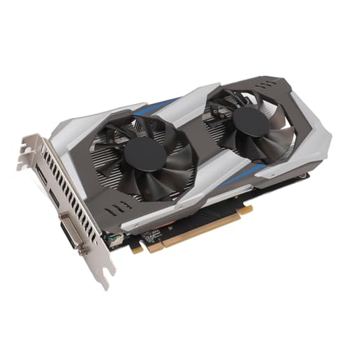 Zunate GTX1060 6GD5 6 GB Gaming-Grafikkarte, GDDR5 192 Bit, HDMI, VGA, GP107 PCIE 2.0 X16 GPU-Grafikkarte mit Zwei Lüftern für PC-Desktop, Unterstützung für DirectX 12, Plug-and-Play von Zunate