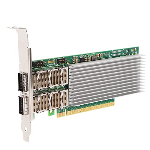 Zunate Gigabit Netzwerk Karte, 100G SFP28 Glasfaser NIC PCIe 4.0x16 E810 Original Chip PCI Express Netzwerk Adapter, 100 Gigabit Ethernet, für Desktop PC von Zunate