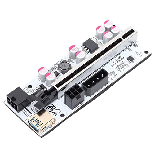 Zunate Grafikkarten-Verlängerungskabel, PCIE-Riser-Adapterkarte, 8 Kondensatorstrukturen, 6-polige Schnittstelle, Stabiles Signal, Guter Kontakt, Riser-Express-Kabel von Zunate
