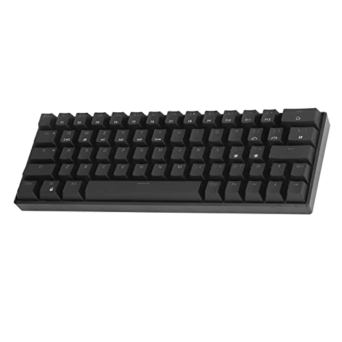 Zunate Kabellose/kabelgebundene Mechanische Tastatur, 64 Tasten Kompakttastatur mit 1800 MAh Akku, Triple Mode 2.4G, BT 3.0 5.0, Mechanische Gaming-Tastatur Typ C(Brauner Schalter) von Zunate