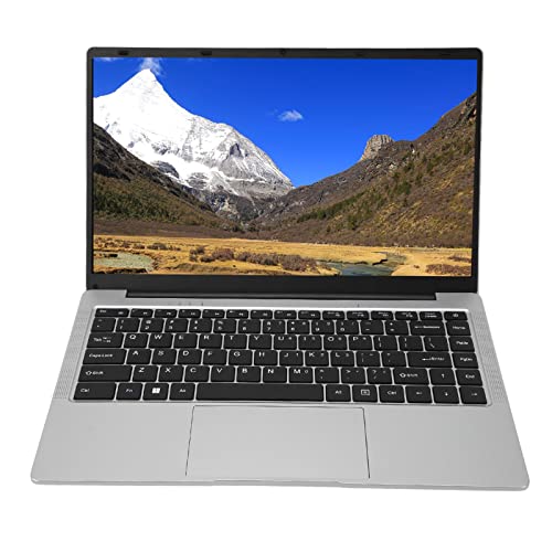 Zunate Laptops, 14,1-Zoll-FHD-IPS-Bildschirm, für Intel Celeron J4105-Prozessor, 8 GB DDR4, Entsperren per Fingerabdruck, HDMI, USB, Webcam, WLAN, Bluetooth, für Windows 10 11 (256 GB EU-Stecker) von Zunate