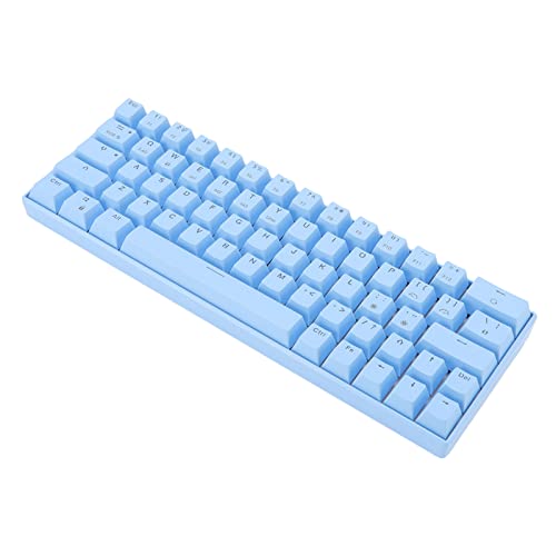 Zunate Mechanische RGB-Gaming-Tastatur mit Hintergrundbeleuchtung, 2,4 G, 3.0 5.0, Typ C 64 Tasten Hot-Swap-fähige kabellose Gaming-Tastatur, kompakte tragbare -Tastatur Roter Schalter von Zunate