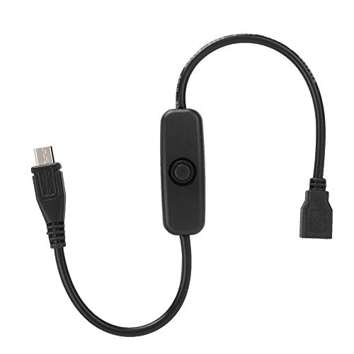 Zunate Micro-USB-Verlängerungskabel (Buchse auf Stecker) mit Netzschalter, Umweltfreundlich, Vergoldete Anschlüsse, 22 AWG Kupferdraht, für von Zunate