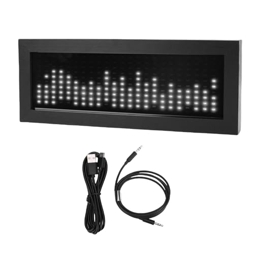Zunate Musikspektrum -Anzeigeanalysator, Musikspektrum -Rhythmus -Licht, Soundsteuerung, Doppelmodell -Mikrofon -Pickup und Kabel -Eingabe, für Gaming -Musiker, Audiophile (Cool weiß) von Zunate