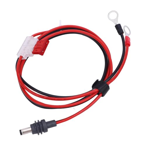 Zunate O Ring DC Ladekabel für Satellite, 1,0 m/2,0 m/3,0 m/5m O Ring Anschlusskabel für DC Stecker mit Sicherung Gummi Kupfer Ersatz für Satellite Stromkabel (3meter) von Zunate