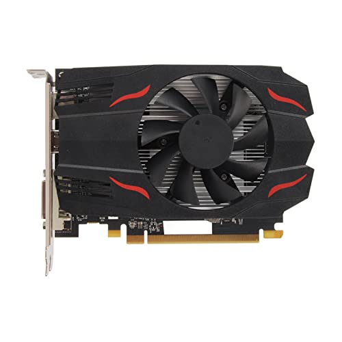 Zunate RX550 4 GB GDDR5-Grafikkarte, 1183 MHz Grundfrequenz, 3 Ausgangsanschlüsse, 4K-Unterstützung, mit Lüfter, Geringer Stromverbrauch, für Spiele, 3D-CAD, CAM-Arbeit von Zunate