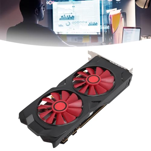 Zunate RX580-Grafikkarte, 8 GB GDDR5, 1380 MHz Kernfrequenz, Dual-Lüfter für Desktop-PC von Zunate