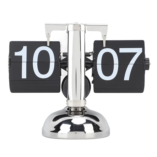 Zunate Retro Klappuhr, Europäische Mechanische Klappuhr aus Edelstahl 304, Leicht Ablesbare Tisch Retro Klappuhr für das Heimbüro, 24 Stunden, Klappuhr für Wohnzimmer, Arbeitszimmer Zunate Retro Klappuhr, Europäische Mechanische Klappuhr aus Edelstahl 304, Leicht Ablesbare Tisch Retro Klappuhr für das Heimbüro, 24 Stunden, Klappuhr für Wohnzimmer, Arbeitszimmer von Zunate
