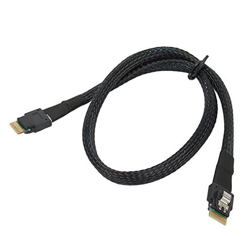 Zunate Schlankes SAS-Kabel, 12 Gbit/s Micro für SATA-Kabel, SAS-Zielkabel Verbunden mit -SAS-HD-Schnittstelle, SSD und für SATA 7Pin-Schnittstelle, 8654-zu-8654-Kabel (1 m / 3,3 von Zunate