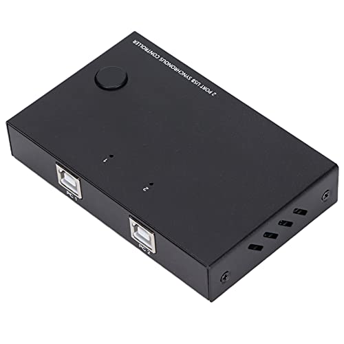 Zunate USB 2.0 Switch Selector, KVM Switcher Adapter USB Peripheral Switcher Box Hub für Maus, Tastatur, Scanner, Drucker, PCs Kompatibel mit Windows für Linux für IOS für Android von Zunate