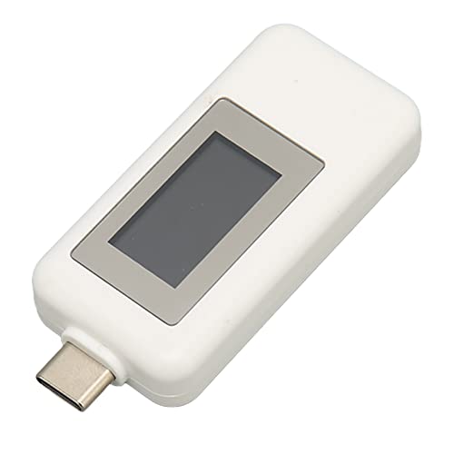 Zunate USB C Leistungstester, 0–5,1 A, 4–30 V, USB C Spannungsprüfer, Multimeter, USB C Ladegerät Tester, Unterstützt Stromausfallspeicherung, Farbdisplay, für Telefone, Laptops, (Weiss) von Zunate
