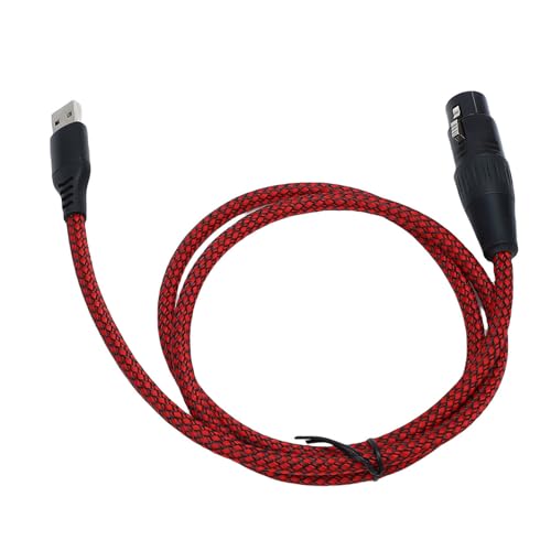 Zunate USB Mikrofonkabel, 6mm XLR Buchse auf USB Mikrofon Link Konverterkabel OFC Symmetrischer Mikrofon Link Konverter Studio Audiokabel HiFi Sound für PC Karaoke Singen Lautsprecher (1m) von Zunate