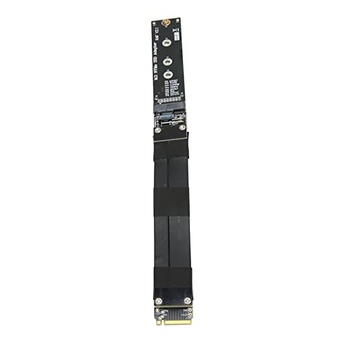 Zunate Verlängerungskabel für M.2 NVMe SSD, R44SF M.2 zu PCI E 3.0 X4 SSD Verlängerungskabel Full Speed ​​32 Gbps Transfer für M.2 Key M Interface SSD (10cm) von Zunate