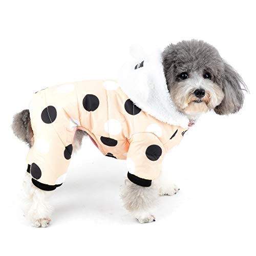 Zunea Wasserfest Schneeanzug für Kleine Hunde Warmes Fleece-Futter Wintermäntel Kapuzenpullis mit Ohren Welpen Hundemäntel Gepunktet Overall Haustier Kleidung Overall für Katze Chihuahua Beige XXL Zunea Wasserfest Schneeanzug für Kleine Hunde Warmes Fleece-Futter Wintermäntel Kapuzenpullis mit Ohren Welpen Hundemäntel Gepunktet Overall Haustier Kleidung Overall für Katze Chihuahua Beige XXL von Zunea