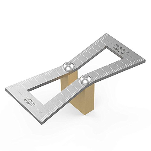 Schwalbenschwanz, handgeschnittene Holzverbindungen, Messgerät, Schwalbenschwanzführungswerkzeug mit Skala, Schwalbenschwanz-Schablone, Größe 1: 5-1: 6 und 1: 7-1: 8 für Holzbearbeitung – Silber von Zunedhys