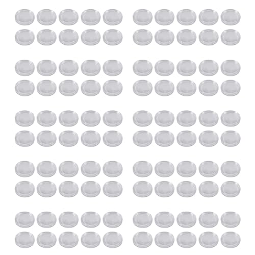 Zunedhys 100 STK Kleine Runde Transparente Kunststoff-Muenzkapseln Box 33mm von Zunedhys