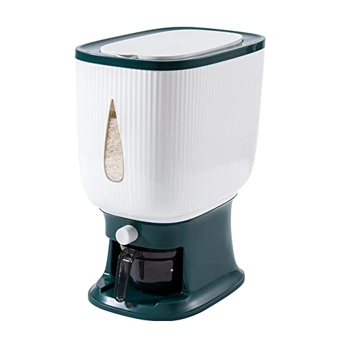 Zunedhys 10Kg Automatische Reisspender mit Spülbecher Smart Reis Dispenser Reis Lagerung Reis Eimer Haushalt Reis Box-A von Zunedhys