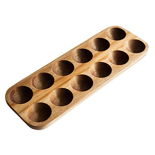 Zunedhys 12 Löcher Japanischen Stil Holz Doppel Ei Aufbewahrungsbox Home Organizer Eier Halter Küche Decor Zubehör von Zunedhys