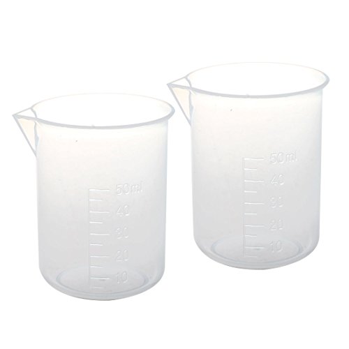 Zunedhys 2 Stueck 50ml Labor Plastik Wasser Fluessigkeit messbecher Transparent Zunedhys 2 Stueck 50ml Labor Plastik Wasser Fluessigkeit messbecher Transparent von Zunedhys