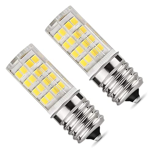 Zunedhys 2Er-Pack Dimmbare 4-W-LED-E17-Mikrowellenlampe, Tageslicht 6000 K, 40-W-HalogenäQuivalentlicht, Keramik-E17-LED-Lampe von Zunedhys