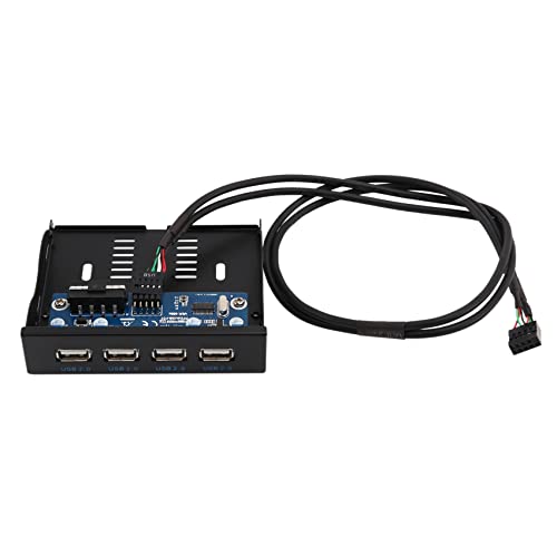 Zunedhys 3,5 Floppy 4 Ports USB 2.0 Hub USB 2.0 Frontplatte Erweiterung Adapter Connector Halterung Mit 10Pin Kabel Für Desktop von Zunedhys