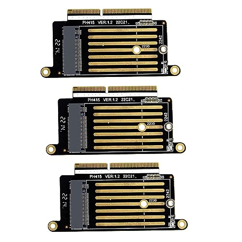 Zunedhys 3 x A1708 SSD-Adapter NVMe PCI Express PCIE auf NGFF M2 SSD-Adapterkarte M.2 SSD für Pro Retina 13 Zoll A1708 2016 von Zunedhys