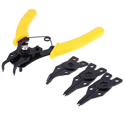 Zunedhys 4 in 1 Sprengringzangen-Set DIY Sicherungsring Kombination Halteclip Schmuck Sicherungsring Interner Externer Ring Entferner von Zunedhys