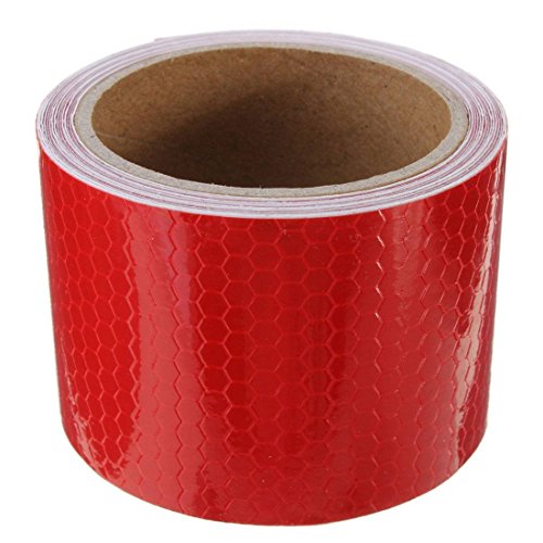 Zunedhys 5 cm x Klebeband, Warnband, Reflektorband, Sicherheitsband, Rot von Zunedhys