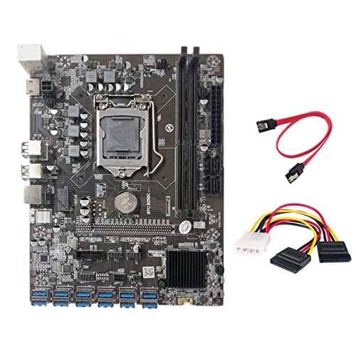 Zunedhys B250C Mining-Motherboard mit 4-poligem auf -Kabel + -Kabel 12 PCIE auf USB 3.0 GPU Slot LGA1151 unterstützt DDR4 RAM für BTC Zunedhys B250C Mining-Motherboard mit 4-poligem auf -Kabel + -Kabel 12 PCIE auf USB 3.0 GPU Slot LGA1151 unterstützt DDR4 RAM für BTC von Zunedhys