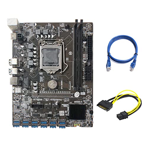 Zunedhys B250C Motherboard + 15-Pin auf 6-Pin Kabel + RJ45 Kabel 12 PCIE auf USB 3.0 GPU Slot LGA1151 DDR4 für BTC Mining Zunedhys B250C Motherboard + 15-Pin auf 6-Pin Kabel + RJ45 Kabel 12 PCIE auf USB 3.0 GPU Slot LGA1151 DDR4 für BTC Mining von Zunedhys