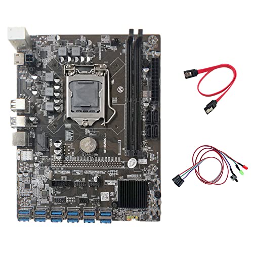 Zunedhys B250C Motherboard + Switch Kabel mit Licht + Kabel 12 PCIE auf USB 3.0 Grafikkartensteckplatz LGA1151 unterstützt DDR4 RAM Zunedhys B250C Motherboard + Switch Kabel mit Licht + Kabel 12 PCIE auf USB 3.0 Grafikkartensteckplatz LGA1151 unterstützt DDR4 RAM von Zunedhys