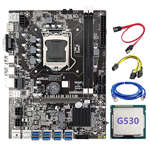 Zunedhys B75 BTC Mining Motherboard + G530 CPU + 6-poliges auf Dual-8-Pin-Kabel + RJ45-Netzwerkkabel LGA1155 8XPCIE USB 3.0 unterstützt Dual DDR3 Zunedhys B75 BTC Mining Motherboard + G530 CPU + 6-poliges auf Dual-8-Pin-Kabel + RJ45-Netzwerkkabel LGA1155 8XPCIE USB 3.0 unterstützt Dual DDR3 von Zunedhys