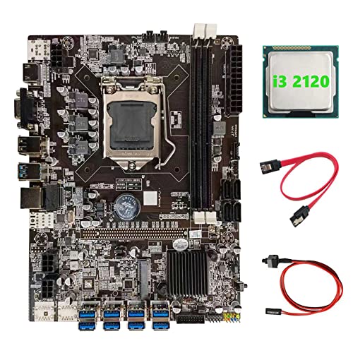 Zunedhys B75 BTC Mining Motherboard + I3 2120 CPU + Kabel + Switch Kabel LGA1155 8XPCIE USB Adapter B75 USB BTC Motherboard Zunedhys B75 BTC Mining Motherboard + I3 2120 CPU + Kabel + Switch Kabel LGA1155 8XPCIE USB Adapter B75 USB BTC Motherboard von Zunedhys