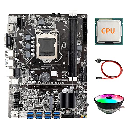 Zunedhys B75 BTC Mining Motherboard + Random CPU + RGB Lüfter + Switch Kabel LGA1155 8XPCIE USB Adapter DDR3 MSATA Motherboard Zunedhys B75 BTC Mining Motherboard + Random CPU + RGB Lüfter + Switch Kabel LGA1155 8XPCIE USB Adapter DDR3 MSATA Motherboard von Zunedhys