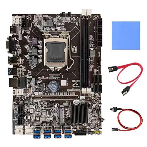 Zunedhys B75 BTC Mining Motherboard + Thermal Pad + Kabel + Switch Cable LGA1155 8XPCIE auf USB DDR3 B75 USB BTC Motherboard Zunedhys B75 BTC Mining Motherboard + Thermal Pad + Kabel + Switch Cable LGA1155 8XPCIE auf USB DDR3 B75 USB BTC Motherboard von Zunedhys