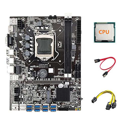 Zunedhys B75 ETH Mainboard 8 x PCIE USB-Adapter + CPU + 6 Pin auf Dual 8 Pin Kabel + Kabel LGA1155 B75 USB Motherboard Zunedhys B75 ETH Mainboard 8 x PCIE USB-Adapter + CPU + 6 Pin auf Dual 8 Pin Kabel + Kabel LGA1155 B75 USB Motherboard von Zunedhys