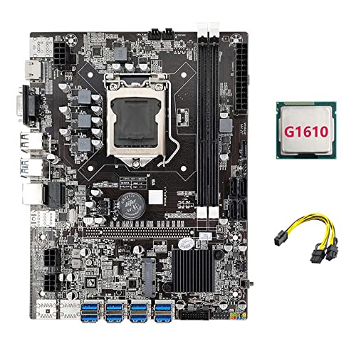 Zunedhys B75 ETH Mainboard 8 x PCIE USB Adapter + G1610 CPU + 6 Pin auf Dual 8 Pin Kabel LGA1155 MSATA B75 USB Motherboard Zunedhys B75 ETH Mainboard 8 x PCIE USB Adapter + G1610 CPU + 6 Pin auf Dual 8 Pin Kabel LGA1155 MSATA B75 USB Motherboard von Zunedhys