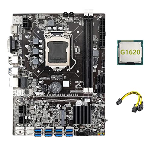 Zunedhys B75 ETH Mainboard 8 x PCIE USB Adapter + G1620 CPU + 6 Pin auf Dual 8 Pin Kabel LGA1155 MSATA B75 USB Motherboard Zunedhys B75 ETH Mainboard 8 x PCIE USB Adapter + G1620 CPU + 6 Pin auf Dual 8 Pin Kabel LGA1155 MSATA B75 USB Motherboard von Zunedhys
