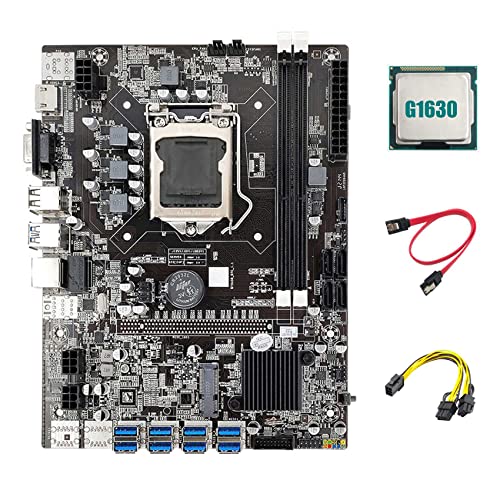 Zunedhys B75 ETH Mainboard 8 x PCIE USB-Adapter + G1630 CPU + 6 Pin auf Dual 8 Pin Kabel + Kabel LGA1155 B75 Motherboard Zunedhys B75 ETH Mainboard 8 x PCIE USB-Adapter + G1630 CPU + 6 Pin auf Dual 8 Pin Kabel + Kabel LGA1155 B75 Motherboard von Zunedhys