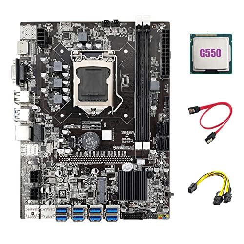 Zunedhys B75 ETH Mainboard 8 x PCIE USB-Adapter + G550 CPU + 6 Pin auf Dual 8 Pin Kabel + Kabel LGA1155 B75 Motherboard Zunedhys B75 ETH Mainboard 8 x PCIE USB-Adapter + G550 CPU + 6 Pin auf Dual 8 Pin Kabel + Kabel LGA1155 B75 Motherboard von Zunedhys