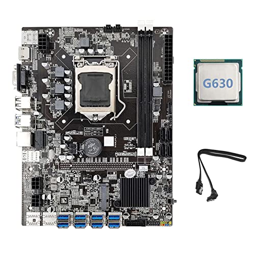 Zunedhys B75 ETH Mining Motherboard 8XPCIE USB Adapter + G630 CPU + Kabel LGA1155 MSATA DDR3 B75 USB BTC Motherboard von Zunedhys