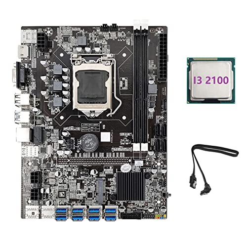 Zunedhys B75 ETH Mining Motherboard 8XPCIE USB Adapter + I3 2100 CPU + Kabel LGA1155 MSATA DDR3 B75 USB BTC Motherboard Zunedhys B75 ETH Mining Motherboard 8XPCIE USB Adapter + I3 2100 CPU + Kabel LGA1155 MSATA DDR3 B75 USB BTC Motherboard von Zunedhys