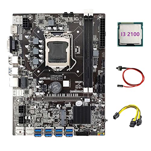 Zunedhys B75 ETH Mining Motherboard 8XPCIE auf USB + I3 2100 CPU + 6Pin auf Dual 8Pin Kabel + Switch Kabel LGA1155 B75 Motherboard Zunedhys B75 ETH Mining Motherboard 8XPCIE auf USB + I3 2100 CPU + 6Pin auf Dual 8Pin Kabel + Switch Kabel LGA1155 B75 Motherboard von Zunedhys