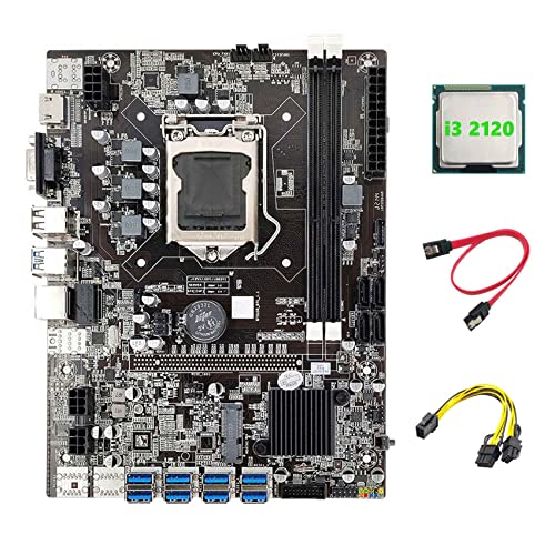 Zunedhys B75 ETH Mining Motherboard 8XPCIE auf USB + I3 2120 CPU + 6Pin auf Dual 8Pin Kabel + Kabel LGA1155 B75 Motherboard Zunedhys B75 ETH Mining Motherboard 8XPCIE auf USB + I3 2120 CPU + 6Pin auf Dual 8Pin Kabel + Kabel LGA1155 B75 Motherboard von Zunedhys