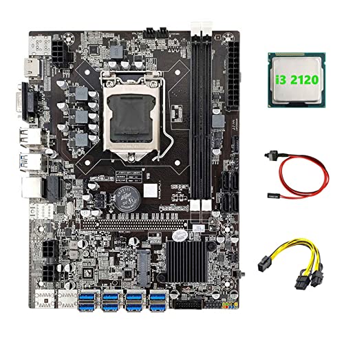 Zunedhys B75 ETH Mining Motherboard 8XPCIE auf USB + I3 2120 CPU + 6Pin auf Dual 8Pin Kabel + Switch Kabel LGA1155 B75 Motherboard Zunedhys B75 ETH Mining Motherboard 8XPCIE auf USB + I3 2120 CPU + 6Pin auf Dual 8Pin Kabel + Switch Kabel LGA1155 B75 Motherboard von Zunedhys