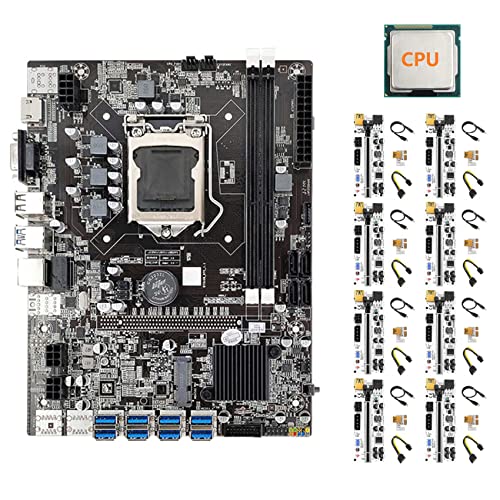 Zunedhys BTC B75 Mining Motherboard + CPU + 8XVER010 Riser Card LGA1155 8XPCIE USB Adapter DDR3 MSATA B75 USB BTC Motherboard Zunedhys BTC B75 Mining Motherboard + CPU + 8XVER010 Riser Card LGA1155 8XPCIE USB Adapter DDR3 MSATA B75 USB BTC Motherboard von Zunedhys