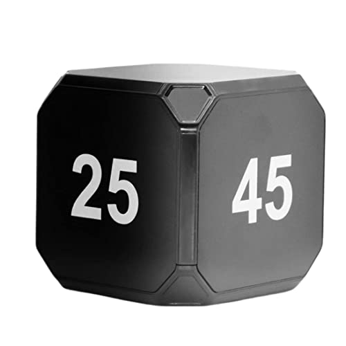 Zunedhys Cube- Küchentimer Schwerkraftsensor Flip Management und Countdown 5-15-25-45 Minuten (schwarz) von Zunedhys
