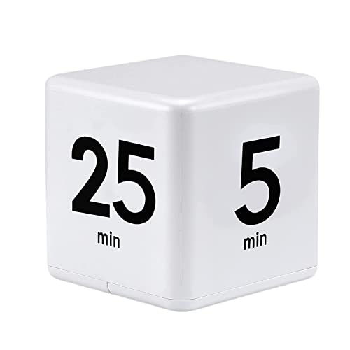 Zunedhys Cube Timer Küchentimer Zeitmanagement Timer Schwerkraftsensor Flip Management und Countdown 25-5-45-15 Minuten von Zunedhys
